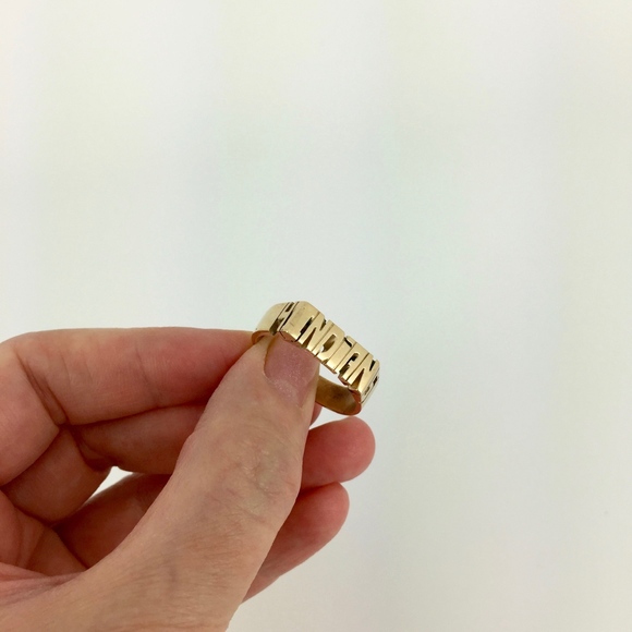 VINTAGE . INDIAN 45 MOTORCYCLE . BRASS . RING - Picture 3 of 8